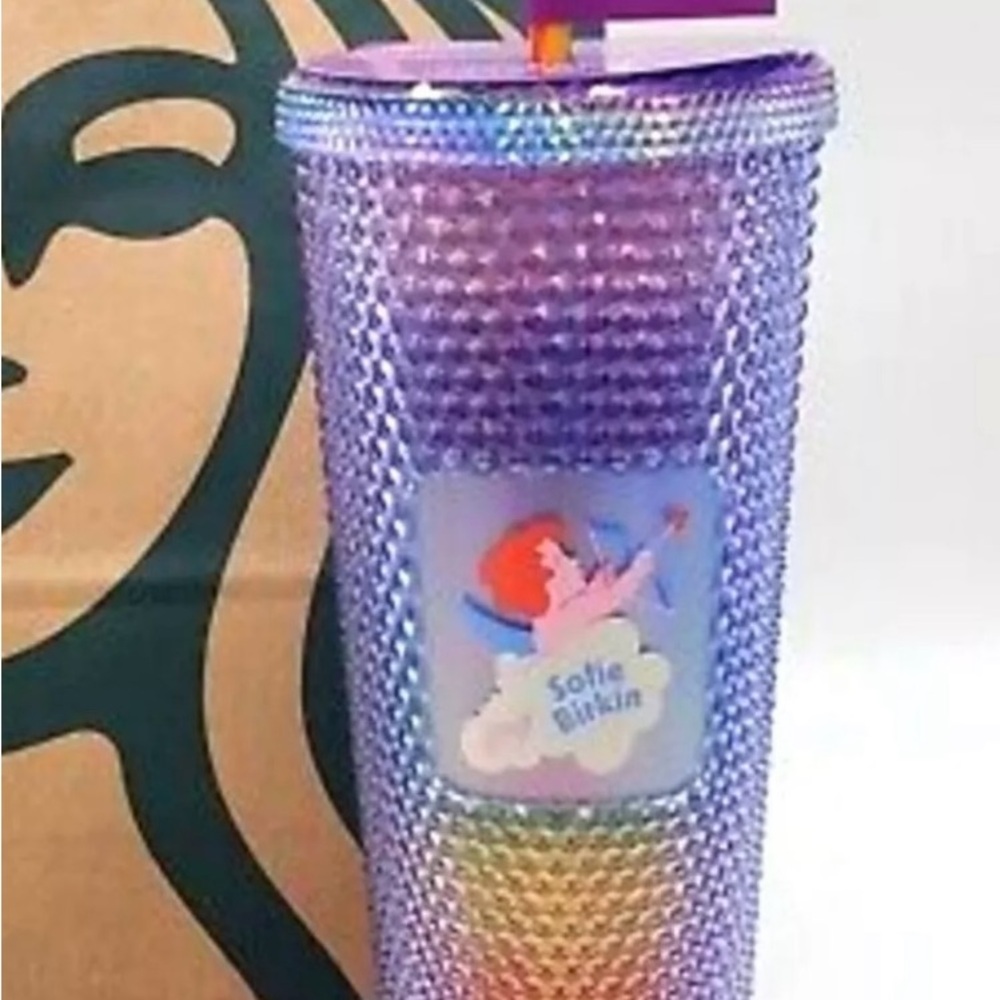 Starbucks x Sofie Birkin Limited Pride 🌈Rainbow Cupid Cold Cup Tumbler 24oz NEW
